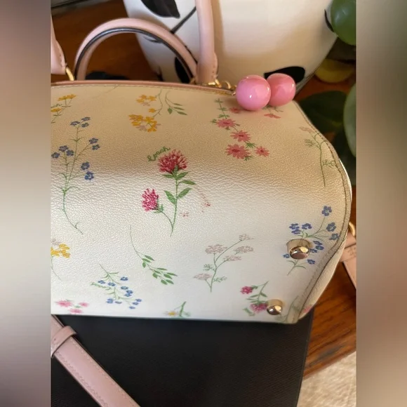 Coach Rowan Floral Satchel with Matching Wristlet - Picture 7 of 12